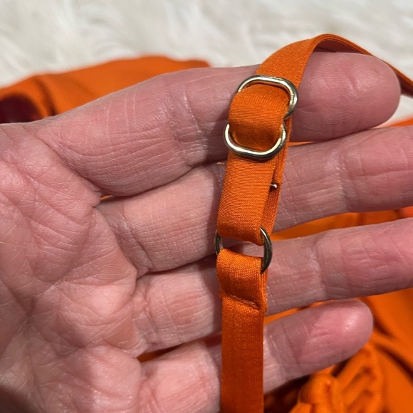 Hilor Macrame Back Shirred Halter One Piece Tummy Control Swimsuits Swimwear - Picture 7 of 12